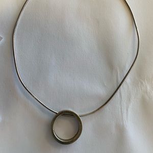 Movado Sterling Silver & 18k Gold Necklace
